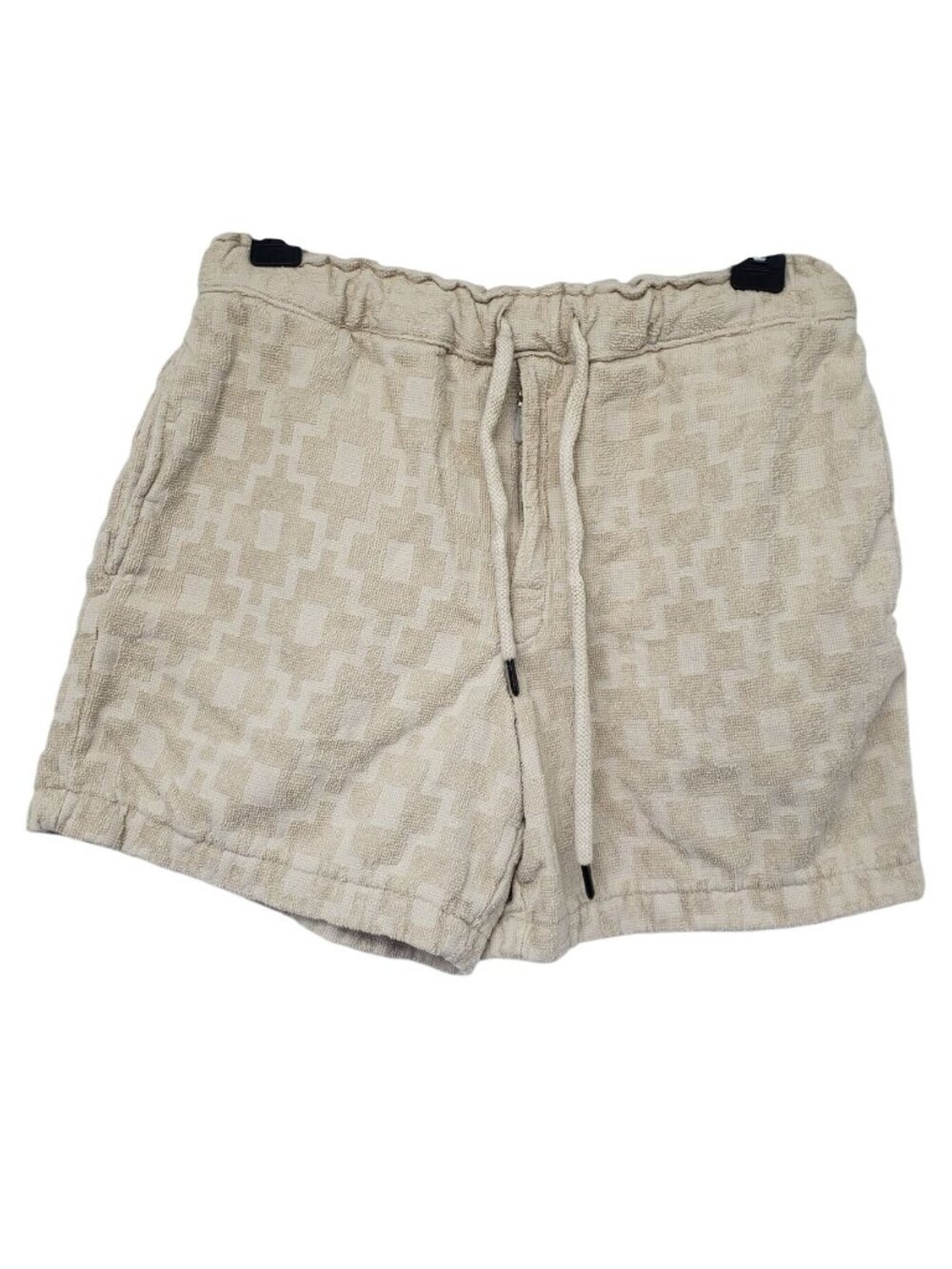 OAS Cream Terry Cloth Drawstring Shorts Mens S Small